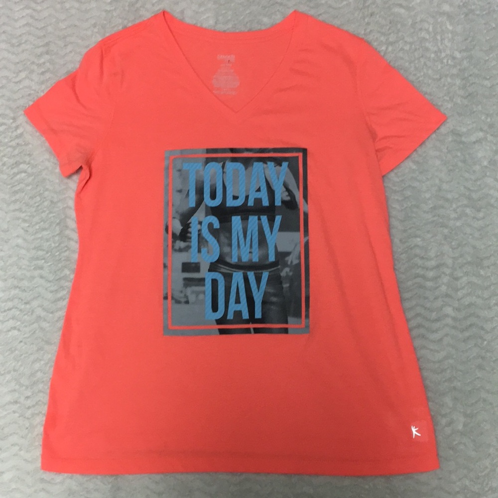 Workout Active Short Sleeve Shirt - Large 12/14